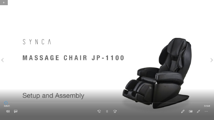 SYNCA Massage Chair JP-1100 setup and assembly video.mp4