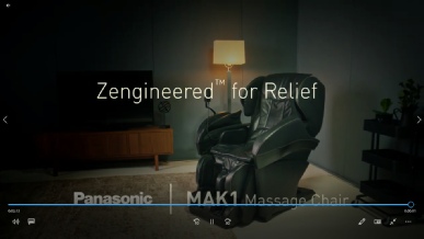 Panasonic MAK1 Massage Chair with Real Pro Ultra™ 4D Massage Mechanism.mp4